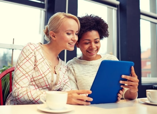 Wer Englisch lernen will muss viel Sprechen, am Besten mit Freunden im Café